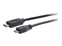 C2G 2m USB 2.0 USB Type C to USB Micro B Cable M/M - USB C Cable Black - USB-kabel - mikro-USB typ B (hane) till 24 pin USB-C (hane) - 2 m - svart 88851