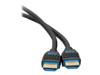 C2G 2ft 4K HDMI Cable - Performance Series Cable - Ultra Flexible - M/M - High Speed - HDMI-kabel - HDMI hane till HDMI hane - 60 cm - svart C2G10375