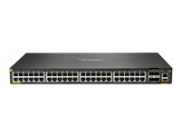 HPE Aruba Networking CX 6200F 48G Class 4 PoE 4SFP 740W Switch - Switch - max. staplingsavstånd 10 kms - L3 - Administrerad - 48 x 10/100/1000 (PoE+) + 4 x 100/1000 SFP - framsidan och sida till baksidan - rackmonterbar - PoE+ (740 W) S0M85A#ABB