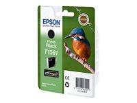 Epson T1591 - 17 ml - foto-svart - original - blister - bläckpatron - för Stylus Photo R2000 C13T15914010