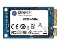 Kingston KC600 - SSD - krypterat - 512 GB - inbyggd - mSATA - SATA 6Gb/s - 256 bitars AES - Self-Encrypting Drive (SED), TCG Opal Encryption SKC600MS/512G