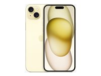 Apple iPhone 15 Plus - 5G smartphone - dual-SIM / Internal Memory 256 GB - OLED-skärm - 6.7" - 2796 x 1290 pixels - 2 bakre kameror 48 MP, 12 MP - front camera 12 MP - gul MU1D3QN/A