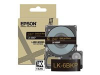 Epson LabelWorks LK-6BKP - Metallisk - guld på svart - Rulle (2,4 cm x 9 m) 1 kassett(er) hängande låda - bandpatron - för LabelWorks LW-C610 C53S672096