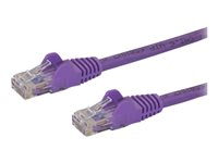 StarTech.com 7m CAT6 Ethernet Cable, 10 Gigabit Snagless RJ45 650MHz 100W PoE Patch Cord, CAT 6 10GbE UTP Network Cable w/Strain Relief, Purple, Wiring is UL Certified/TIA - Category 6 - 24AWG (N6PATC7MPL) - Patch-kabel - RJ-45 (hane) till RJ-45 (hane) - 7 m - UTP - CAT 6 - hakfri - lila N6PATC7MPL