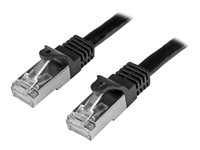 StarTech.com Cat6-patchkabel - skärmad (SFTP) - 5 m, svart - Patch-kabel - RJ-45 (hane) till RJ-45 (hane) - 5 m - SFTP - CAT 6 - formpressad, hakfri - svart N6SPAT5MBK