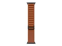 Apple - Slinga för smart klocka - 49 mm, svart titanfinish - Stor storlek - terrakotta - för Watch Hermès Series 9, SE 3, Series 10, Series 11, Series 8, Series 9, Ultra 2, Ultra 3 MG9F4ZM/A