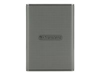 Transcend ESD360C - SSD - 4 TB - extern (portabel) - USB 3.2 Gen 2x2 (USB-C kontakt) - 256 bitars AES - grå TS4TESD360C