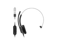 Cisco Headset 321 - Headset - på örat - kabelansluten - USB-A - kolsvart HS-W-321Q-C-USBC