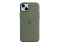 Apple - Baksidesskydd för mobiltelefon - MagSafe-kompatibilitet - silikon - oliv - för iPhone 14 Plus MQUD3ZM/A