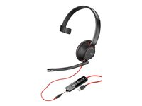 Poly Blackwire C5210 - Blackwire 5200 series - headset - på örat - kabelansluten - 3,5 mm kontakt, USB-C - svart - Certifierad för Skype for Buisness, Certifierad för Microsoft-teams, Avaya-certifierad, Cisco Jabber-certifierad 805H4AA