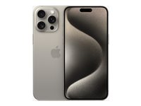 Apple iPhone 15 Pro Max - 5G smartphone - dual-SIM / Internal Memory 256 GB - OLED-skärm - 6.7" - 2796 x 1290 pixels (120 Hz) - 3 st. bakre kameror 48 MP, 12 MP, 12 MP - front camera 12 MP - naturligt titan MU793QN/A