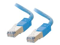 C2G Cat5e Booted Shielded (STP) Network Patch Cable - Patch-kabel - RJ-45 (hane) till RJ-45 (hane) - 20 m - STP - CAT 5e - formpressad - blå 83777
