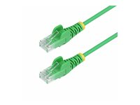 StarTech.com 2m Green Slim CAT6 Ethernet Cable, Snagless, 28AWG, LSZH - Patch-kabel - RJ-45 (hane) till RJ-45 (hane) - 2 m - 3.6 mm - UTP - CAT 5/5e/6 - IEEE 802.3bt - halogenfri, hakfri, koppartrådar - grön N6PAT200CMGNS