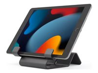 Compulocks Universal Tablet Holder with Coiled Cable Lock - Ställ - för surfplatta - låsbar - höggradig aluminium - svart - skrivbord CL12CUTHBB