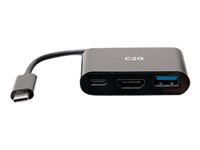 C2G USB C Mini Docking Station - USB C to HDMI, USB 3.0 & USB C - Dockningsstation - USB-C / Thunderbolt 3 - HDMI C2G54453
