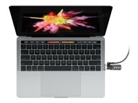 Compulocks Legde Lock Adapter for MacBook Pro TB with Combination Lock - Säkerhetssats för system - silver - för Apple MacBook Pro Touch Bar with Four Thunderbolt 3 Ports (13.3 in, 15.4 in) MBPRLDGTB01CL