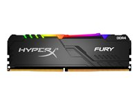 HyperX FURY RGB - DDR4 - sats - 64 GB: 4 x 16 GB - DIMM 288-pin - 3200 MHz / PC4-25600 - CL16 - 1.35 V - ej buffrad - icke ECC - svart HX432C16FB4AK4/64