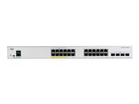 Cisco Catalyst 1000-24FP-4G-L - Switch - Administrerad - 24 x 10/100/1000 (PoE+) + 4 x gigabit SFP (upplänk) - rackmonterbar - PoE+ (370 W) C1000-24FP-4G-L
