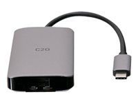 C2G USB C Dock with HDMI, USB, Ethernet, USB C & Power Delivery up to 100W - Dockningsstation - USB-C / Thunderbolt 3 - HDMI - GigE C2G54456