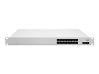 Cisco Meraki Cloud Managed Ethernet Aggregation Switch MS425-16 - Switch - Administrerad - 16 x 10 Gigabit SFP+ + 2 x 40 Gigabit QSFP+ (upplänk) - främre till bakre luftflöde - rackmonterbar MS425-16-HW