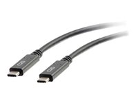 C2G 0.9m (3ft) USB C Cable - USB 3.1 (3A) - M/M USB Type C Cable - Black - USB-kabel - 24 pin USB-C (hane) till 24 pin USB-C (hane) - USB 3.1 Gen 1 - 3 A - 90 cm - svart 88830