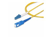 StarTech.com 15m (49.2ft) LC to SC (UPC) OS2 Single Mode Simplex Fiber Optic Cable, 9/125µm, Laser Optimized, 40G/100G, Bend Insensitive, Low Insertion Loss - LSZH Fiber Patch Cord (SPSMLCSC-OS2-15M) - Patch-kabel - LC/UPC enkelläge (hane) till SC/UPC enkelläge (hane) - 15 m - 15 m - 2 mm - fiberoptisk - simplex - 9 / 125 mikrometer - OS1/OS2 - halogenfri, passiv, dubbelriktad - gul SPSMLCSC-OS2-15M