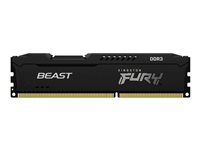 Kingston FURY Beast - DDR3 - sats - 16 GB: 2 x 8 GB - DIMM 240-pin - 1600 MHz / PC3-12800 - CL10 - 1.5 V - ej buffrad - icke ECC - svart KF316C10BBK2/16
