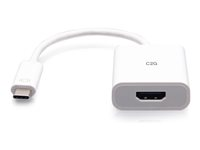 C2G USB-C to HDMI Audio/Video Adapter Converter - 4K 60Hz - White - Videokort - 24 pin USB-C hane till HDMI hona - vit - 4K60Hz stöd C2G26936