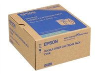 Epson Double Pack - 2-pack - cyan - original - tonerkassett - för Epson AL-C9500DN; AcuLaser C9300D2TN, C9300D3TNC, C9300DN, C9300DTN, C9300N, C9300TN C13S050608