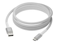 dbramante1928 re-charge - USB-kabel - USB (hane) till USB-C (hane) - USB 2.0 - 2.5 m - strömöverföring upp till 36 W, flätad kabel, 100 % återvunnen plast CB25ACGR7118