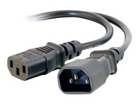 C2G - Förlängningskabel för ström - power IEC 60320 C13 till IEC 60320 C14 - AC 250 V - 1.8 m - svart 81138