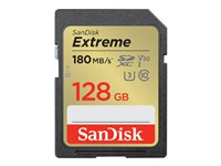 SanDisk - Flash-minneskort (microSDXC till SD-adapter inkluderad) - 128 GB - Video Class V30 / UHS-I U3 / Class10 - mikroSDXC UHS-I SDSDXVA-128G-GNCIN