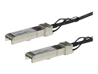 StarTech.com MSA Uncoded Compatible 0.5m 10G SFP+ to SFP+ Direct Attach Breakout Cable Twinax, 10 GbE SFP+ Copper DAC 10 Gbps Low Power Passive Transceiver Module DAC, 10GE Breakout Cable - Lifetime Warranty (SFP10GPC05M) - 10GBase direktkopplingskabel - SFP+ spärrad till SFP+ spärrad - 50 cm - dubbelaxlad - SFF-8431/SFF-8432 - passiv - svart SFP10GPC05M