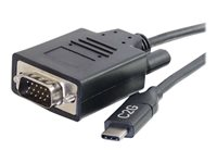 C2G 0.9m (3ft) USB C to VGA Adapter Cable - Video Adapter - Black - Extern videoadapter - USB-C - VGA - svart 82387