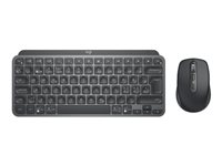 Logitech MX Keys Mini Combo for Business - Sats med tangentbord och mus - bakgrundsbelyst - trådlös - Bluetooth LE - QWERTY - nordiskt (danska/finska/norska/svenska) - grafit 920-011059