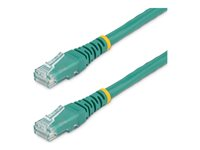 Startech 1ft CAT6 Ethernet Cable, 10 Gigabit Molded RJ45 650MHz 100W PoE Patch Cord, CAT 6 10GbE UTP Network Cable with Strain Relief, Green, Wiring is UL Certified/TIA - Category 6 - 24AWG (C6PATCH1GN) - Patch-kabel - RJ-45 (hane) till RJ-45 (hane) - 30 cm - UTP - CAT 6 - formpressad - grön - för P/N: ST1000SMPEX C6PATCH1GN