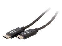 C2G 1.8m (6ft) USB C Cable - USB 2.0 (3A) - M/M USB Type C Cable - Black - USB-kabel - 24 pin USB-C (hane) till 24 pin USB-C (hane) - USB 2.0 - 3 A - 1.8 m - svart 88826