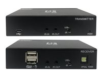 Eaton Tripp Lite Series DisplayPort to HDMI over Cat6 Extender Kit with KVM Support, 4K 60Hz, 4:4:4, USB, PoC, HDCP 2.2, up to 230 ft., TAA - Förlängd räckvidd för audio/video - HDMI, DisplayPort - över CAT 6 - upp till 70 m - TAA-kompatibel - för P/N: B127A-010-H, P580-015-8K6, P580-020-8K6, P580-025-8K6, P580-030-8K6 B127A-1A1-BDBH