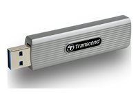Transcend ESD320A - SSD - krypterat - 1 TB - extern (portabel) - USB 3.2 Gen 2x1 - 256 bitars AES - softad grå TS1TESD320A