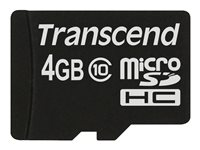 Transcend Premium - Flash-minneskort - 4 GB - Class 10 - 133x - microSDHC TS4GUSDC10