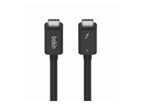 Belkin CONNECT - Thunderbolt-kabel - 24 pin USB-C (hane) vändbar till 24 pin USB-C (hane) vändbar - Thunderbolt 4 - 2 m - aktiv, USB-strömförsörjning (100W) - för P/N: INC006TTSGY INZ002BT2MBK