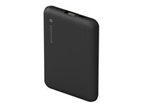 dbramante1928 re-charge - Strömförsörjningsbank - 10000 mAh - 20 Watt - Apple 2.4A, PD/PPS, Apple Fast Charge, QC 3.0 - 2 utdatakontakter (24 pin USB-C, USB typ A) - på kabel: USB-C - svart CP10ACBL7152