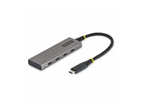 Startech - Hubb - 4-portar, 10 Gbps, 100 W PD-laddning, överströmskydd, PCR-aluminium - 3 x USB-C 3.2 Gen 2 + 1 x USB-C 3.2 Gen 2 (kraftleverans) - skrivbordsmodell 309B-USBC-HUB