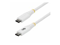 StarTech - USB-kabel - USB-C (hane) till USB-C (hane) - USB 2.0 - 5 A - 3 m - ultra flexibel, USB-strömförsörjning (240W), utökat effektområde (EPR), robust, USB-IF-certifierad - vit S2CEPR3MW-USB-CABLE
