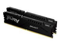 Kingston FURY Beast - DDR5 - sats - 16 GB: 2 x 8 GB - DIMM 288-pin - 6000 MT/s / PC5-48000 - CL36 - 1.35 V - ej buffrad - on-die ECC - svart KF560C36BBEK2-16