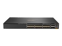 HPE Aruba 6300M - Switch - L3 - Administrerad - 24 x 1 Gigabit / 10 Gigabit SFP+ + 4 x 1 Gb/10 Gb/25 Gb/50 Gb SFP56 (upplänk/stapling) - framsidan och sida till baksidan - rackmonterbar JL658A