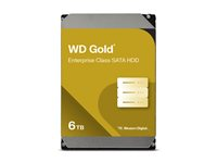 WD Gold WD6004FRYZ - Hårddisk - Enterprise - 6 TB - inbyggd - 3.5" - SATA 6Gb/s - 7200 rpm - buffert: 256 MB WD6004FRYZ