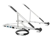 Targus Portable Stand with Integrated Dock - Dockningsstation + ställ för bärbar dator - USB-C 3.2 Gen 1 / Thunderbolt 3 - HDMI - 1GbE AWU100005GL