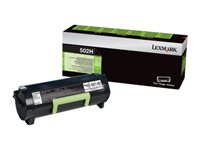 Lexmark 502H - Lång livslängd - svart - original - tonerkassett LCCP, LRP - för Lexmark MS310, MS410, MS510, MS610 50F2H00