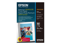 Epson Premium Semigloss Photo Paper - Halvblank - 100 x 150 mm - 251 g/m² - 50 ark fotopapper - för EcoTank ET-2750, 2751, 2756, 2850, 2851, 2856, 4750, 4850; Expression Home HD XP-15000 C13S041765
